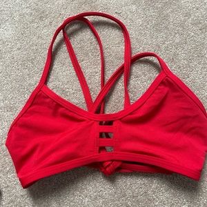 Red Jolyn Tomcat Bikini Top
